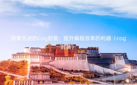 探索先进的Cog封装：提升编程效率的利器（cog封装）